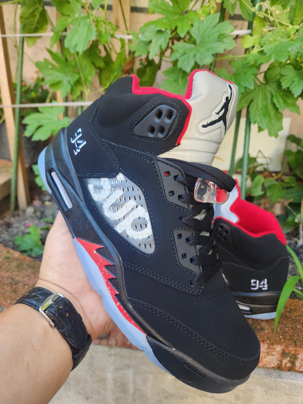 Air Jordan 5 SUP Black Red Sneakers