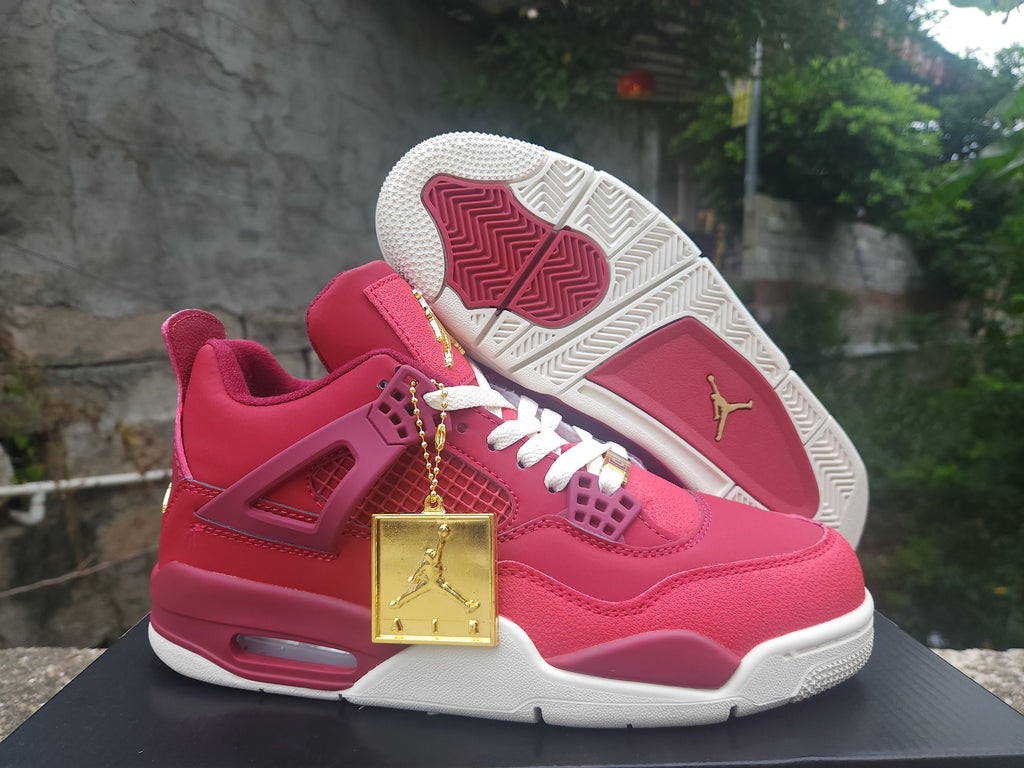 Air Jordan 4 Retro Red-Purple-Gold Sneakers