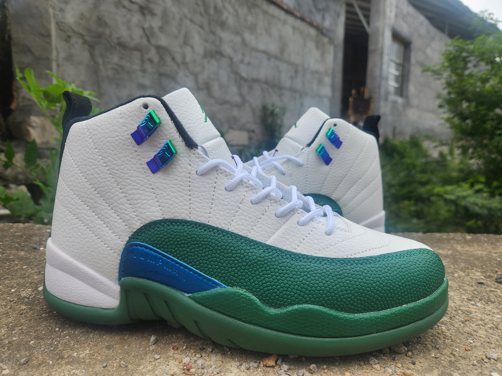 Air Jordan 12 New White Green Sneakers