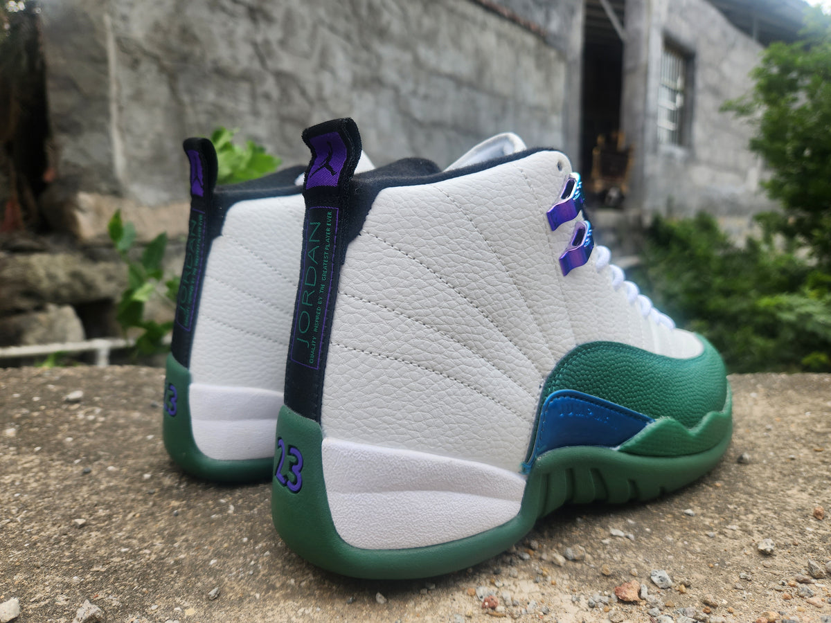 Air Jordan 12 New White Green Sneakers